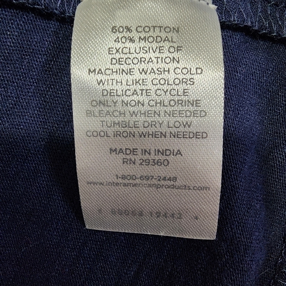 Dip Embroidered Sleeveless Navy Tunic Top - XS - Picture 8 of 8